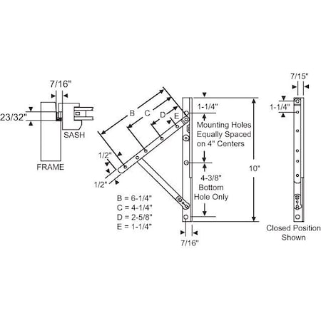 Strybuc Truth LH 10 Hinge Assembly 28-10-14LHSS